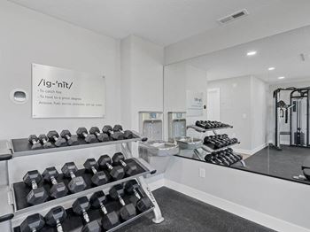 Fitness Center With Free Weights at Lexington Park Apartments, West Valley City Utah